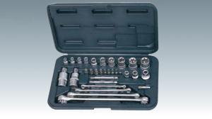 Set chei tubulare Torx 1/4''+3/8''+1/2'', 31 piese