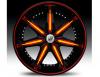 Janta Lexani LX-7 Red & Yellow Wheel 20"