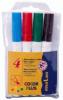 Marker cu cerneala pe baza de apa, pentru copii, 4 culori/set, M