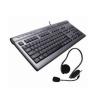 Tastatura A4Tech KL-75 + casti HS-5