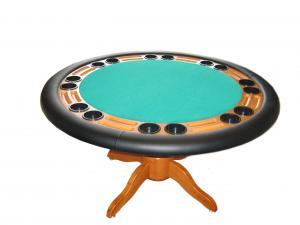 Masa poker rotunda din lemn masiv