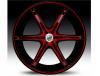 Janta lexani lx-6 red & black wheel