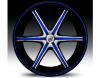 Janta lexani lx-6 blue & black wheel
