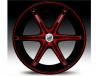 Janta lexani lx-6 red & black wheel 26"