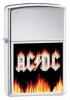 Bricheta Zippo AC/DC Flames, Brushed Chrome