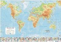 Harta plastifiata, Lumea fizica, 70 x 50cm