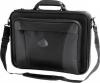 Geanta laptop 17", (heavy twill nylon 420D), D-LEX - negru