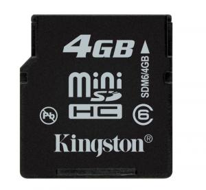 Card memorie Kingston 4GB Mini SD HC Card Class 6