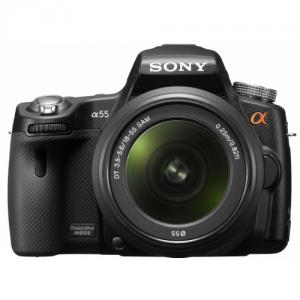 Aparat foto DSLR Sony SLT-A55VL + obiectiv 18-55mm