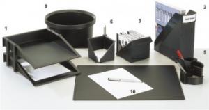 Dispencer magnetic pentru agrafe de birou HELIT Linear - negru
