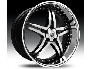 Janta Lexani LX-15 Black & Chrome Wheel 20"