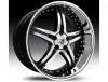 Janta lexani lx-15 black & chrome wheel 20"