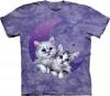 Tricou two kitties on the moon