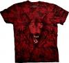 Tricou angry wolf deep red