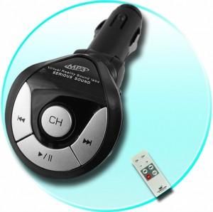 Gadget Transmitator MP3-FM pentru auto, line-in si interfata USB