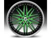 Janta lexani lx-10 black & green wheel 20"