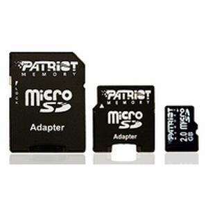 Card memorie MicroSD Patriot 2GB adaptor MiniSD si SD