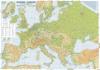 Harta plastifiata, europa fizica si