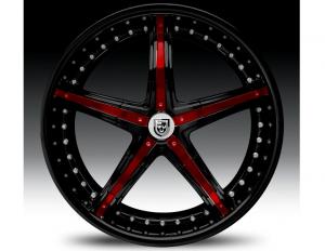 Janta Lexani LT-500 Red & Black Wheel 20"