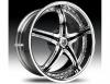 Janta lexani lt-500 black & chrome wheel 20"