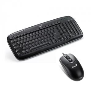 Kit tastatura + mouse Genius Slimstar C110, USB/PS2, Negru