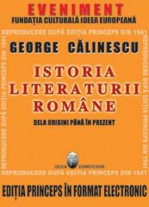 Cartea  Istoria Literaturii Romane - prima editie in format el