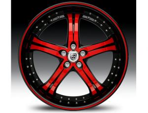 Janta Lexani LSS-5 Red & Black Wheel 20"