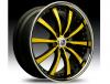 Janta lexani lss-10 black & yellow wheel 24"