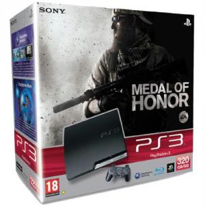 Consola Sony PlayStation 3 Slim, 320GB + Joc Medal of Honor