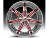 Janta lexani lx-7 red & chrome wheel