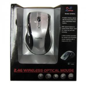 Mouse optic KeyOffice M7097G, wireless, silver-black