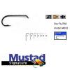 Carlig bronz, forjat, curbat, pentru musca mustad