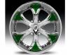 Janta lexani dial chrome & green wheel 24"