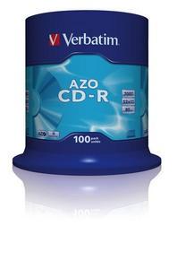 CD-R, 700MB, 52X, 100 buc/bulk, VERBATIM AZO Crystal