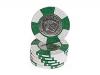 Fisa poker model COIN gravat culoare Verde