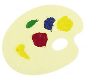 Paleta de pictura ovala din plastic