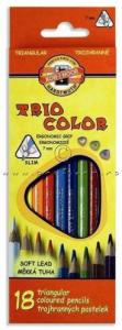 Set 18 creioane triunghiulare colorate 3133