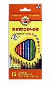Set 12 creioane triunghiulare colorate 3132