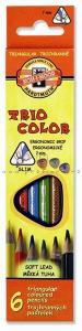 Set 6 creioane triunghiulare colorate 3131