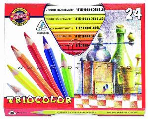 Set 24 creioane triunghiulare colorate 3154