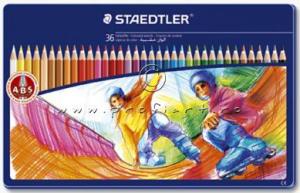 Set 36 creioane colorate cutie metalica