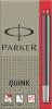 Set 5 rezerve cu cerneala (culoarea rosie) pentru stilouri Parker
