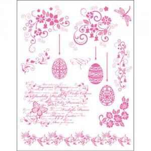 Sabloane stampile Easter Eggs and Borders