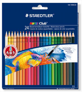 Set 24 creioane pentru acuarela Staedtler + pensula