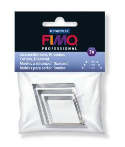Set 3 forme pentru pasta modelaj (Romb) Fimo