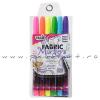Set 6 markere pentru textil - culori neon