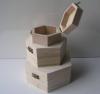 Set 3 cutii hexagonale din lemn 355093