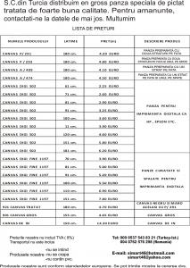 Panza speciala de pictat de in si de bumbac