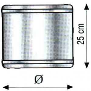 Tub cos de fum Hi Line 25 cm, diametru 190 mm