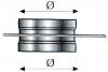 Adaptor cu placa cos de fum Hi Line, diametru 260 mm